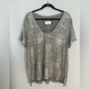 Anthropologie Metallic Top XL